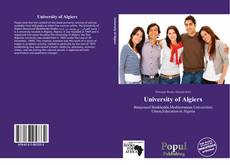 Bookcover of University of Algiers