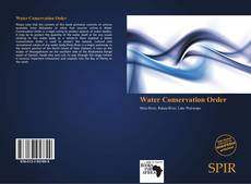 Capa do livro de Water Conservation Order 