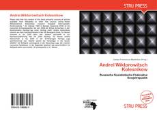 Bookcover of Andrei Wiktorowitsch Kolesnikow