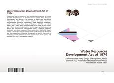 Capa do livro de Water Resources Development Act of 1974 