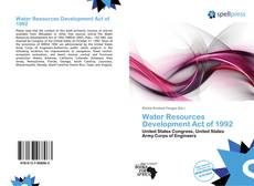 Buchcover von Water Resources Development Act of 1992