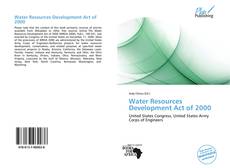 Buchcover von Water Resources Development Act of 2000