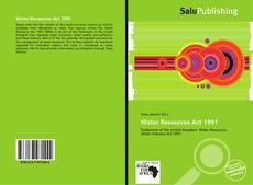 Bookcover of Water Resources Act 1991