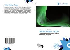 Portada del libro de Water Valley, Texas