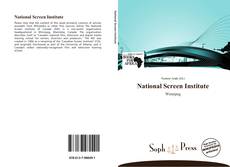 Bookcover of National Screen Institute