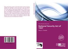 Portada del libro de National Security Act of 1947