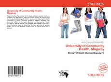 Capa do livro de University of Community Health, Magway 