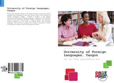 Buchcover von University of Foreign Languages, Yangon