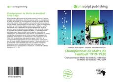 Championnat de Malte de Football 1919-1920的封面