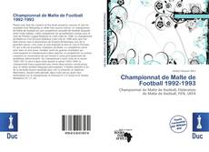 Buchcover von Championnat de Malte de Football 1992-1993