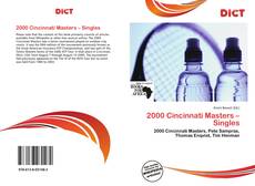 Bookcover of 2000 Cincinnati Masters – Singles