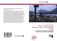 Buchcover von 1947–48 Kentucky Wildcats Men's Basketball Team