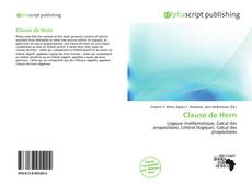 Bookcover of Clause de Horn