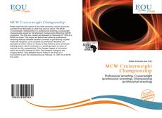 Copertina di MCW Cruiserweight Championship