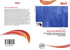 Amvrosii Metlynsky的封面