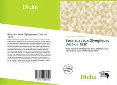 Boxe aux Jeux Olympiques d'été de 1920 kitap kapağı