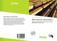 Portada del libro de Mine Owners' Association