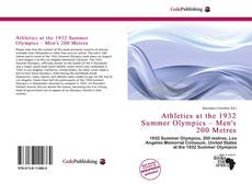 Buchcover von Athletics at the 1932 Summer Olympics – Men's 200 Metres