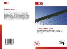 Bookcover of Aleksandr Sayun