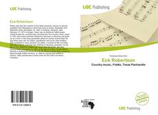 Eck Robertson kitap kapağı