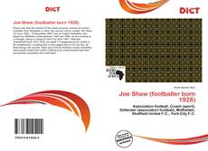 Buchcover von Joe Shaw (footballer born 1928)