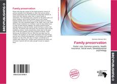 Buchcover von Family preservation