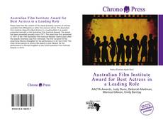 Bookcover of Australian Film Institute Award for Best Actress in a Leading Role