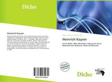 Couverture de Heinrich Kayser