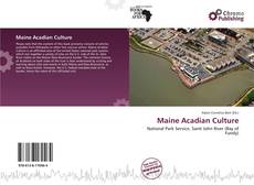 Capa do livro de Maine Acadian Culture 