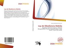Bookcover of Ley de Obediencia Debida
