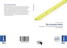 Buchcover von Ely Jacques Kahn