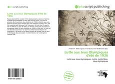 Bookcover of Lutte aux Jeux Olympiques d'été de 1936