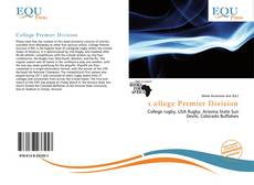 Capa do livro de College Premier Division 