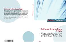 Portada del libro de California Golden Bears Rugby