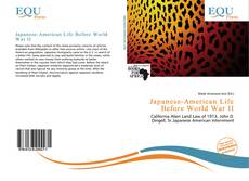 Japanese-American Life Before World War II的封面