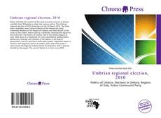Bookcover of Umbrian regional election, 2010