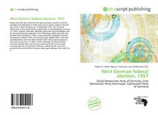 Borítókép a  West German federal election, 1957 - hoz