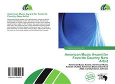 Copertina di American Music Award for Favorite Country New Artist