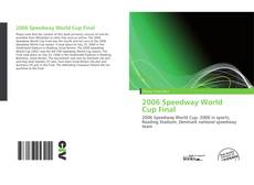 Capa do livro de 2006 Speedway World Cup Final 