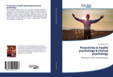 Обложка Proactivity in health psychology & clinical psychology