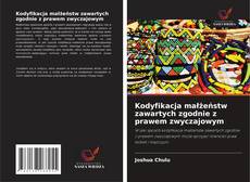 Kodyfikacja małżeństw zawartych zgodnie z prawem zwyczajowym的封面