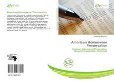 Buchcover von American Homeowner Preservation