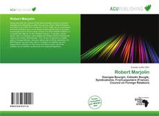 Bookcover of Robert Marjolin