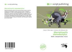 Portada del libro de Macrotinactis stenodactylus 