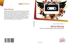 Bookcover of Maria Reining