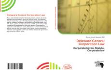 Buchcover von Delaware General Corporation Law