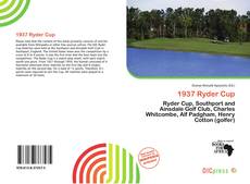 1937 Ryder Cup的封面