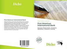 Buchcover von First American International Bank