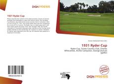 Portada del libro de 1931 Ryder Cup