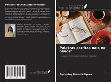 Bookcover of Palabras escritas para no olvidar